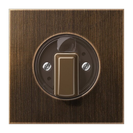 Jung Abdeckung für Drehschalter, Messing, Serie LS, Messing antik ME1941AT