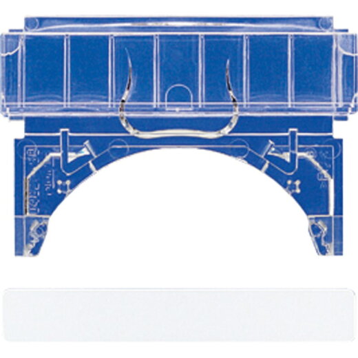 Jung Beschriftungsfeldträger für Mehrfachrahmen (senkrechte Montage), nur für JUNG-Tragring 53,5 x 10 mm, Thermoplast, Serie AS, transparent AS82INABT