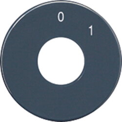 Jung Skalenscheibe, Symbole 0 I, anthrazit SKS1101-20