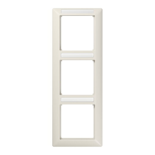 Jung Rahmen 3fach, mit Fenster (sprühnebeldicht), senkrechte Montage, Thermoplast, AS 500, weiß AS583BFINA