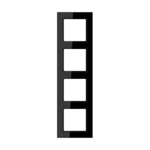Jung Rahmen 4fach, Thermoplast, A CREATION, schwarz AC584BFSW