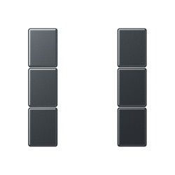 Jung Tastensatz 3fach, F50, Serie A, anthrazit matt...