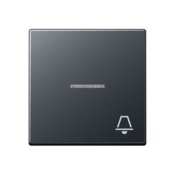 Jung Wippe 1fach mit Lichtleiter, Symbol Klingel,...