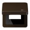 Jung Klappdeckel inklusive Zentralplatte, Symbol Charger, Serie CD, braun CD590KLUSBBR