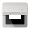 Jung Klappdeckel inklusive Zentralplatte, Symbol Charger, Serie CD, lichtgrau CD590KLUSBLG