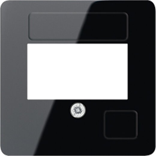 Jung Abdeckung für TAE-Anschlussdosen, Thermoplast, 50 x 50 mm, schwarz 169TSW