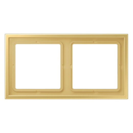 Jung Rahmen 2fach, Thermoplast lackiert, LS ZERO, Messing classic LSZME982BFC