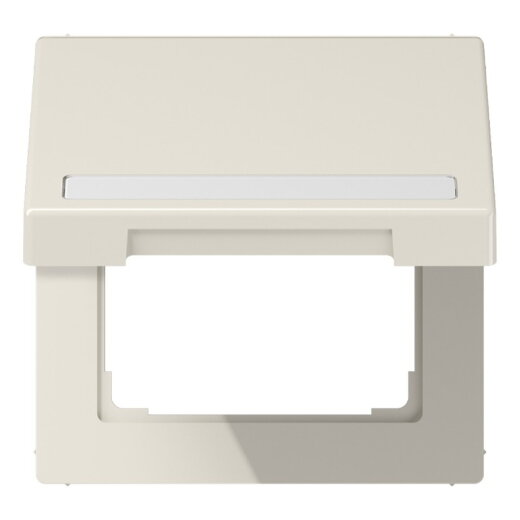 Jung Klappdeckel mit Rückstellfeder, mit Schriftfeld, Thermoplast, Serie LS, weiß LS990BFNAKL