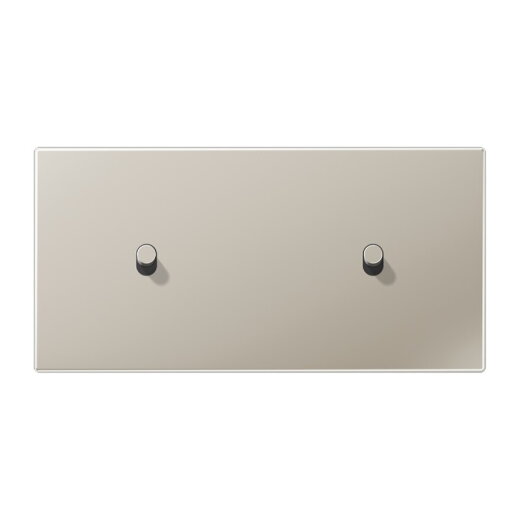 Jung Abdeckung mit Kipphebel, Zylinder, 2fach, 2 x 1 Kipphebel, waagerecht, Serie LS 1912, Edelstahl ES12-200R1