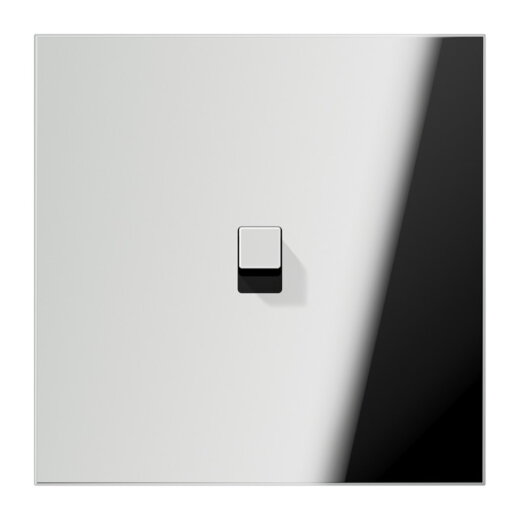 Jung Abdeckung mit Kipphebel, Kubus, 1fach, 1 Kipphebel, Serie LS 1912, glanzchrom GCR12-0E22