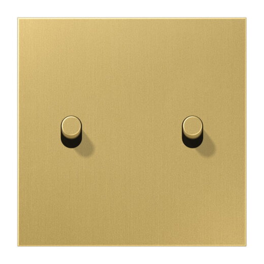 Jung Abdeckung mit Kipphebel, Zylinder, 1fach, 2 Kipphebel, Serie LS 1912, Messing classic ME12-5CR25