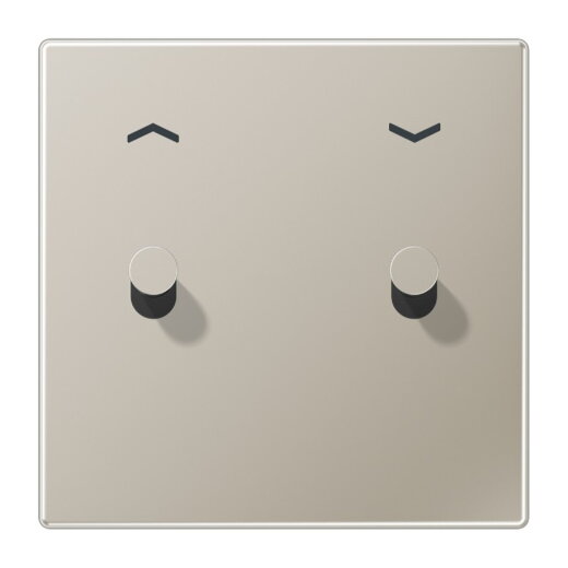 Jung Abdeckung mit Kipphebel, Kegel, 1fach, 2 Kipphebel, mit Pfeilsymbolen, Serie LS 1912, Edelstahl ES12-5PK1