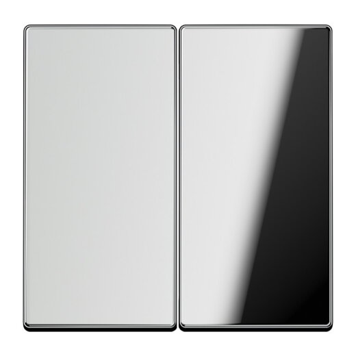 Jung Wippe für Taster 2fach, Metall verchromt, Serie LS, glanzchrom GCR102