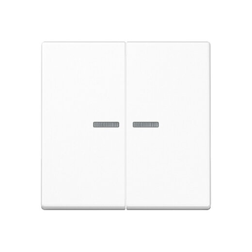 Jung Wippe mit Lichtleiter für Taster 2fach, Duroplast, Serie A, alpinweiß A102KO5WW