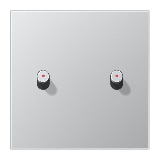 Jung Abdeckung mit Kipphebel mit Kalotte, Zylinder, 1fach, 2 Kipphebel, Serie LS 1912, Aluminium AL12-5KOR0