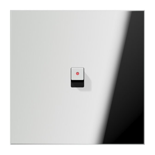 Jung Abdeckung mit Kipphebel mit Kalotte, Kubus, 1fach, 1 Kipphebel, Serie LS 1912, glanzchrom GCR12-0KOE22