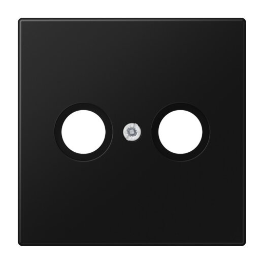 Jung Abdeckung für Antennendosen, Thermoplast lackiert, Serie LS, graphitschwarz matt LS990TVSWM