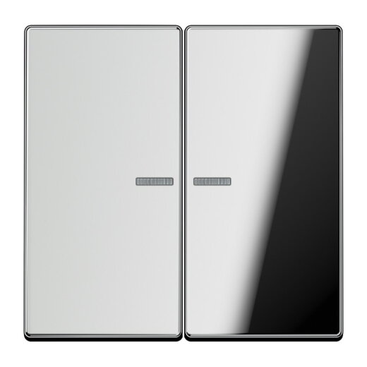 Jung Wippe mit Lichtleiter für Taster 2fach, Metall verchromt, Serie LS, glanzchrom GCR102KO5