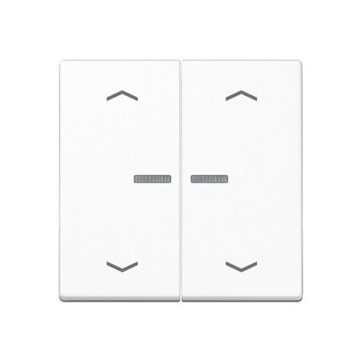 Jung Wippe mit Lichtleiter, mit Pfeilsymbolen für Taster 2fach, Thermoplast, Serie A, alpinweiß A102KO5PBFWW