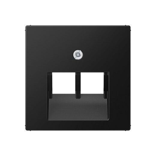 Jung Abdeckung für IAE/UAE-Anschlussdosen 2 x 8-polig, Thermoplast lackiert, Serie A, graphitschwarz matt A569-2BFPLUASWM