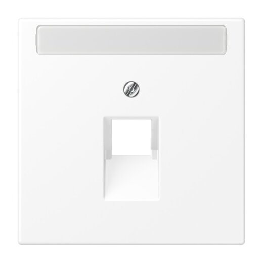 Jung Abdeckung für IAE/UAE-Anschlussdosen 1 x 8-polig, mit Schriftfeld, Thermoplast lackiert, Serie LS, schneeweiß matt LS969-1NAUAWWM