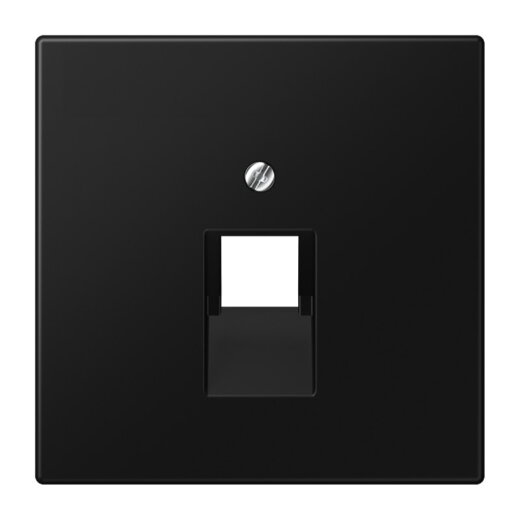 Jung Abdeckung für IAE/UAE-Anschlussdosen 1 x 8-polig, Thermoplast lackiert, Serie LS, graphitschwarz matt LS969-1UASWM
