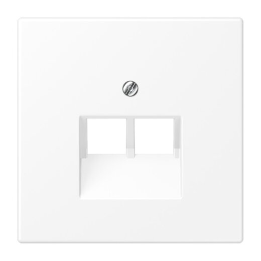 Jung Abdeckung für IAE/UAE-Anschlussdosen 2 x 8-polig, Thermoplast lackiert, Serie LS, schneeweiß matt LS969-2UAWWM