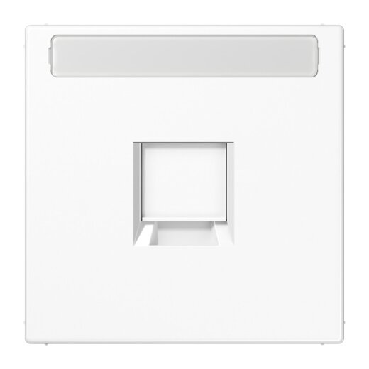 Jung Abdeckung (gerastet) für Modular-Jack-Steckbuchsen 1fach, Serie LS, alpinweiß LS1969-1NAWEWW