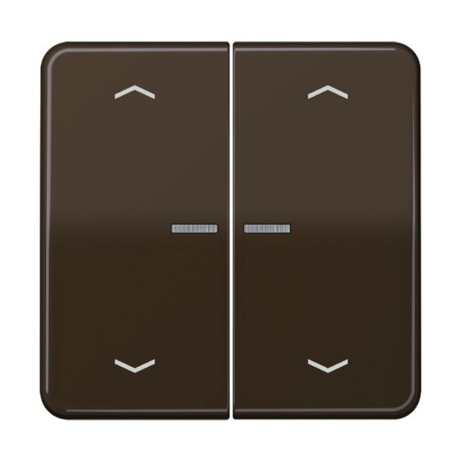 Jung Wippe mit Lichtleiter, mit Pfeilsymbolen für Taster 2fach, Duroplast, Serie CD, braun CD102KO5PBR