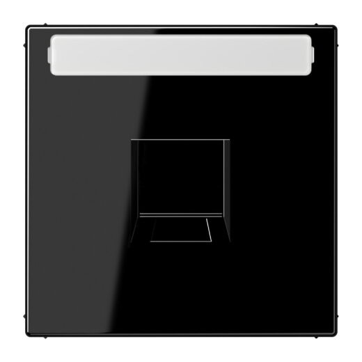 Jung Abdeckung (gerastet) für Modular-Jack-Steckbuchsen 1fach, Serie LS, schwarz LS1969-15NAWESW