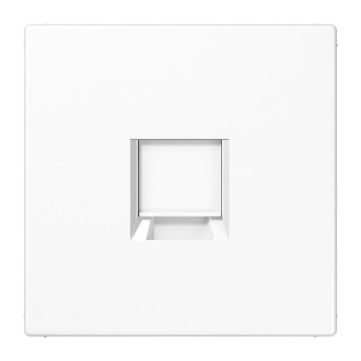 Jung Abdeckung (gerastet) für Modular-Jack-Steckbuchsen 1fach, Serie LS, alpinweiß LS1969-1WEWW