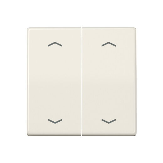 Jung Wippe, mit Pfeilsymbolen für Taster 2fach, Duroplast, Serie AS, weiß AS102P