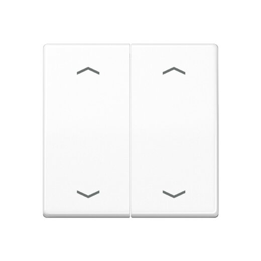 Jung Wippe, mit Pfeilsymbolen für Taster 2fach, Duroplast, Serie AS, alpinweiß AS102PWW