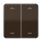 Jung Wippe, mit Pfeilsymbolen für KNX Taster, Duroplast, Serie CD, braun CD102PBR