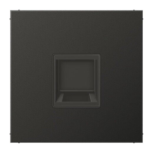 Jung Abdeckung (gerastet) für Modular-Jack-Steckbuchsen 1fach, UMA-CAT6A, RADIALL, Panduit, Assmann, Aluminium lackiert, Serie LS, anthrazit AL1969-1WEAN