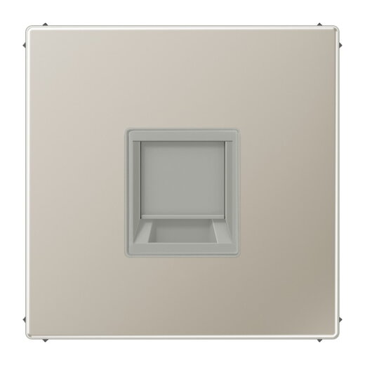 Jung Abdeckung (gerastet) für Modular-Jack-Steckbuchsen 1fach, UMA-CAT6A, RADIALL, Panduit, Assmann, Serie LS, Edelstahl ES1969-1WE