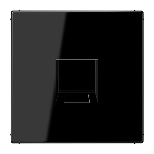 Jung Abdeckung (gerastet) für Modular-Jack-Steckbuchsen 1fach, Serie LS, schwarz LS1969-1WESW