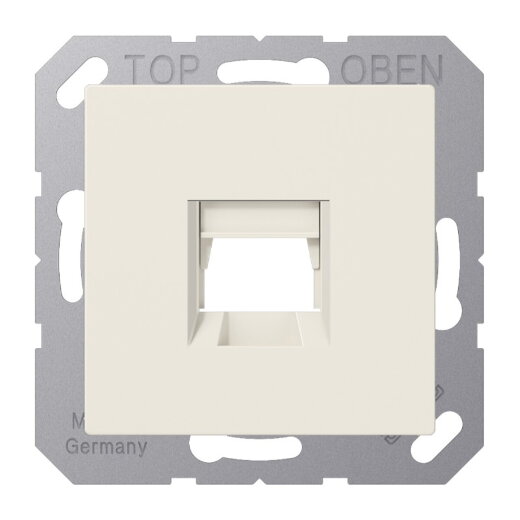 Jung Abdeckung (gerastet) für Modular-Jack-Steckbuchsen 1fach, Serie AS, weiß A1569-15WE