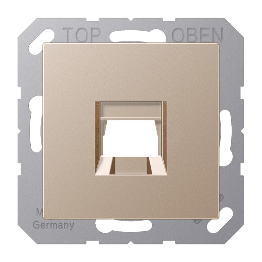 Jung Abdeckung (gerastet) für Modular-Jack-Steckbuchsen 1fach, lackiert, Serie A, champagner A1569-15WECH