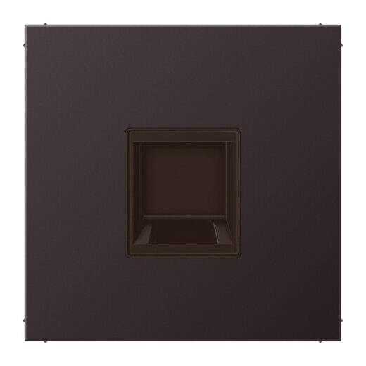 Jung Abdeckung (gerastet) für Modular-Jack-Steckbuchsen 1fach, EMT, AMP, MTRJ, Aluminium lackiert, Serie LS, dark AL1969-15WED