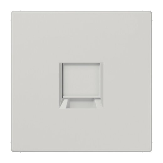 Jung Abdeckung (gerastet) für Modular-Jack-Steckbuchsen 1fach, Serie LS, lichtgrau LS1969-15WELG