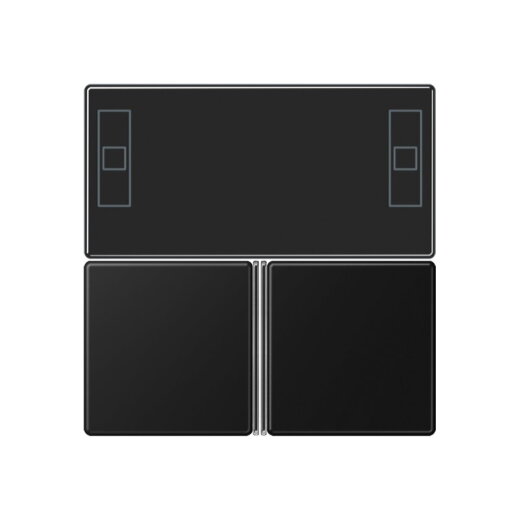 Jung Tastensatz 3fach, F40 Raumcontroller, Serie A, graphitschwarz matt A4093TSASWM
