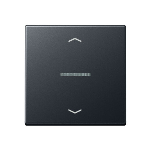 Jung Wippe mit Lichtleiter, mit Pfeilsymbolen für Taster 1fach, Thermoplast lackiert, Serie A, anthrazit matt A101KO5PBFANM