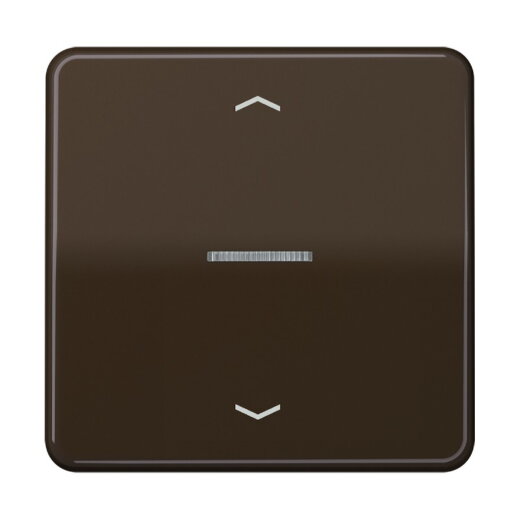 Jung Wippe mit Lichtleiter, mit Pfeilsymbolen für Taster 1fach, Duroplast, Serie CD, braun CD101KO5PBR