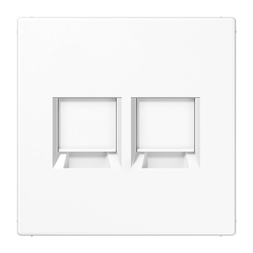 Jung Abdeckung (gerastet) für Modular-Jack-Steckbuchsen 2fach, Serie LS, alpinweiß LS1969-25WEWW