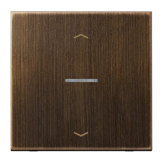 Jung Wippe mit Lichtleiter, mit Pfeilsymbolen für Taster 1fach, Messing, Serie LS, Messing antik ME101KO5PAT