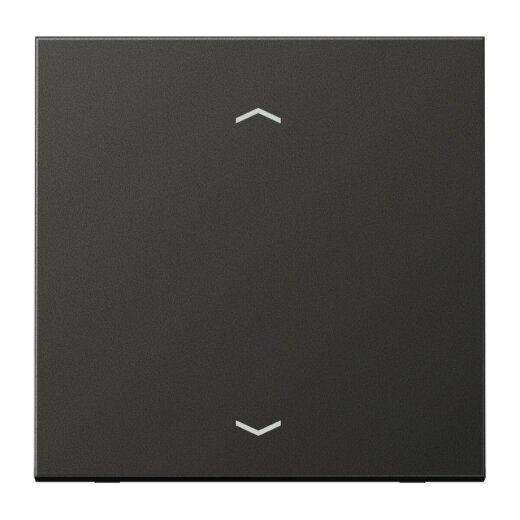 Jung Wippe, mit Pfeilsymbolen für Taster 1fach, Aluminium lackiert, Serie LS, anthrazit (lackiertes Aluminium) AL101PAN