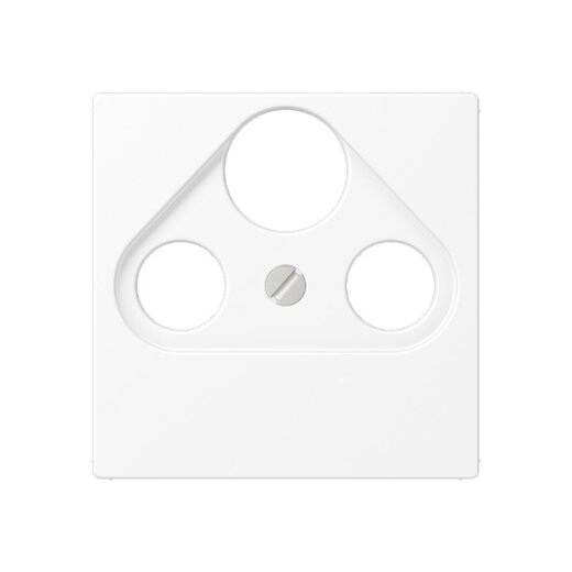 Jung Abdeckung für Universal-Sat/BK-Dosen, Thermoplast lackiert, Serie A, schneeweiß matt A561BFPLSATWWM