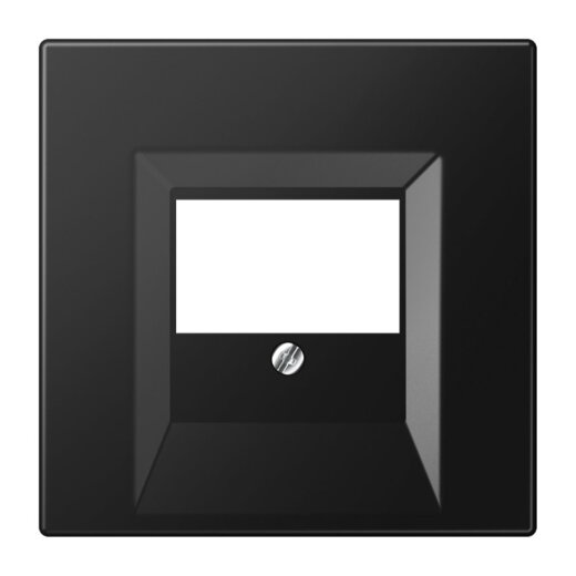 Jung Abdeckung für TAE-Anschlussdosen, Thermoplast lackiert, Serie LS, graphitschwarz matt LS969TSWM