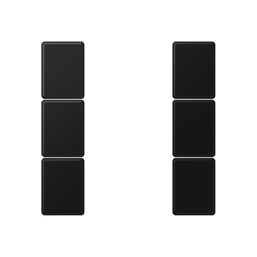 Jung Tastensatz 3fach, F50, Serie A, graphitschwarz matt A503TSASWM